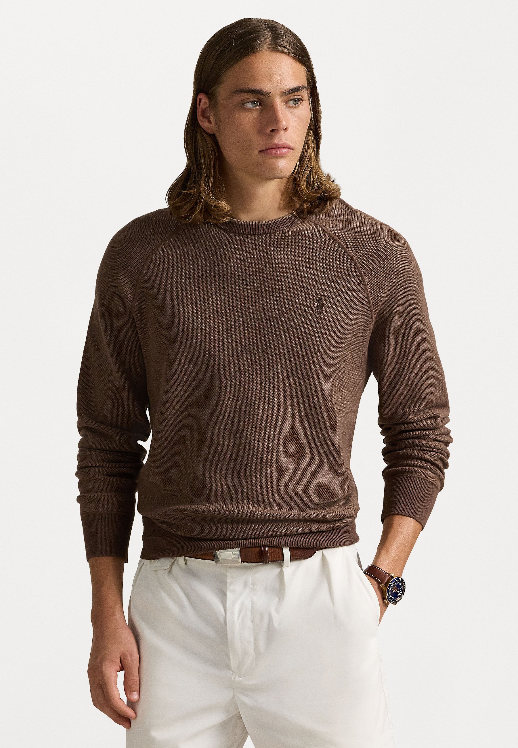 Polo Ralph Lauren TEXTURED COTTON CREWNECK SWEATER - Jumper