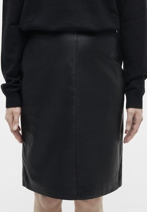 YORA - Gonna di pelle - black