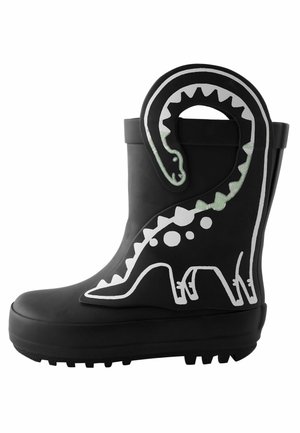 HANDLE - REGULAR FIT - Regenlaarzen - black colour changing dinosaur
