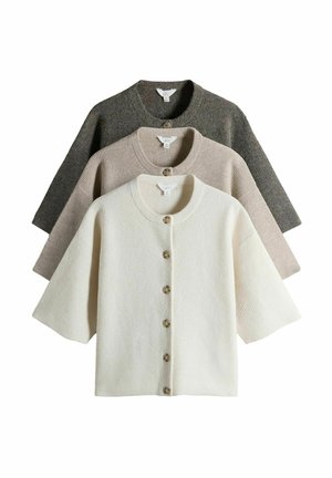 3 PACK BUTTON DOWN - Kardigán - brown/marl neutral cream