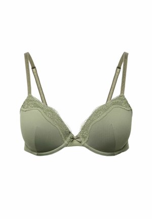 Marks & Spencer, JASMINE LACE WIRED DEMI CUP BRA (A-E). - Bøjle-bh - khaki