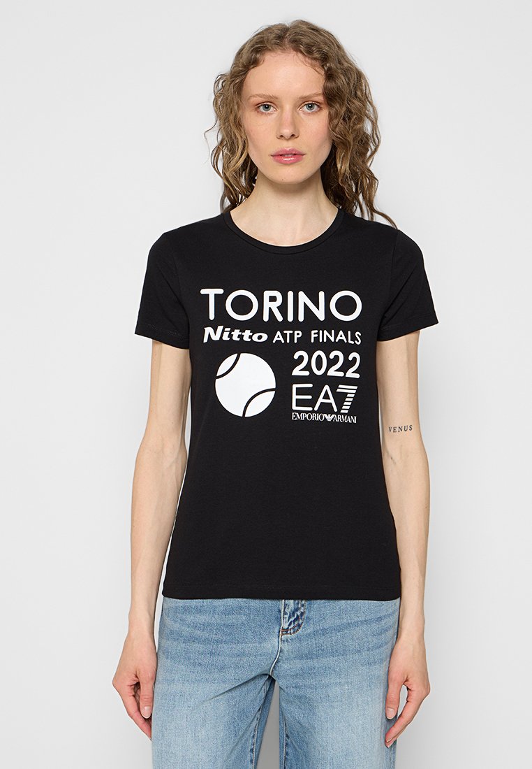 EA7 Emporio Armani T-shirt print zwart
