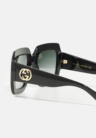 Gucci GG OVERSIZED SQUARE ACETATE SUNGLASSES - Sonnenbrille - black/grey