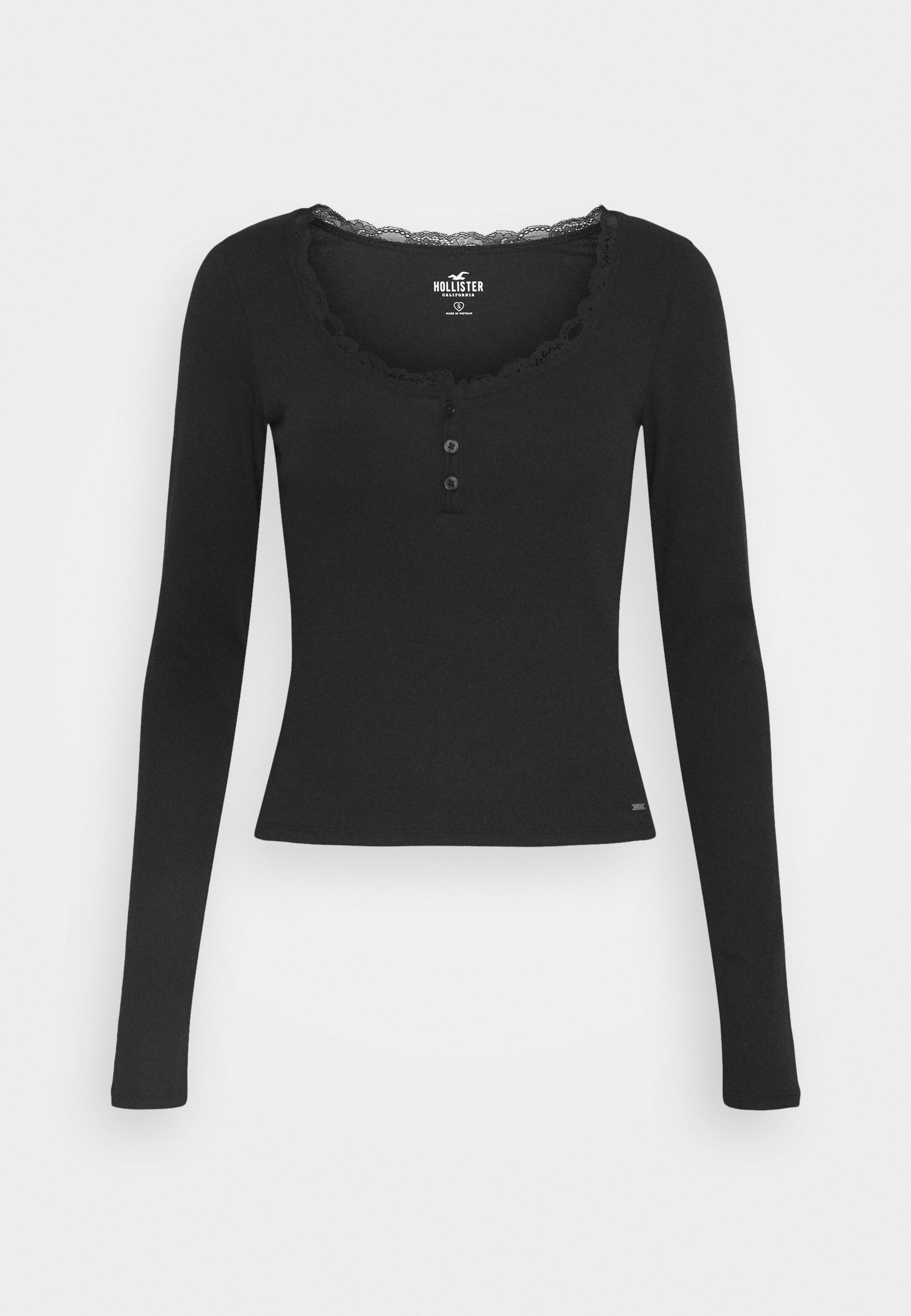 Hollister Co. BUTTON THRU HENLEY - Long 