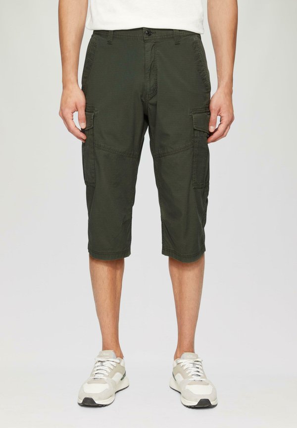 BERMUDA MIT TASCHEN - Shorts - olivgrün