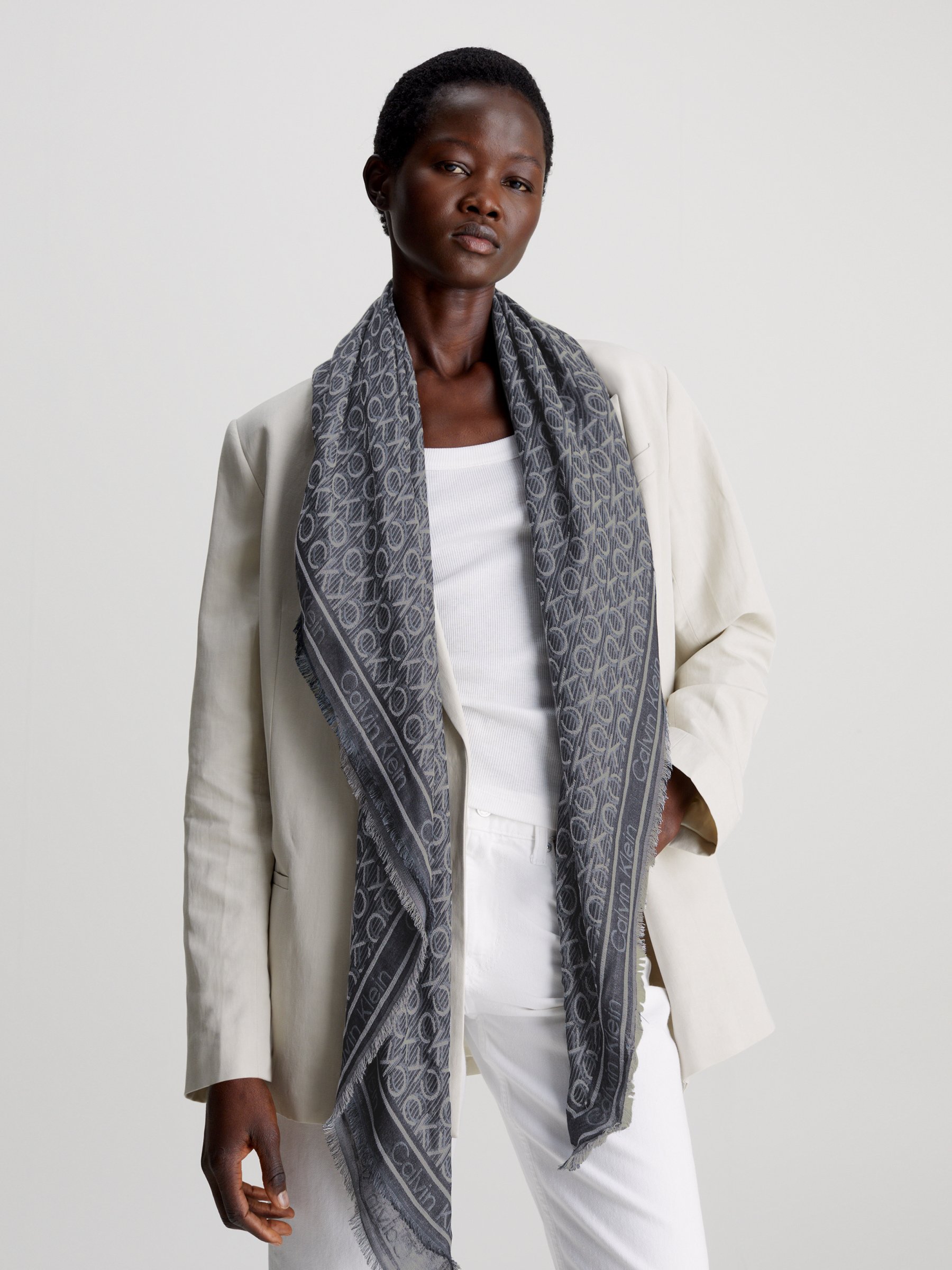 Shawl Calvin Klein Pashmina Pashmina Wrap Scarf Pashmina Monogram