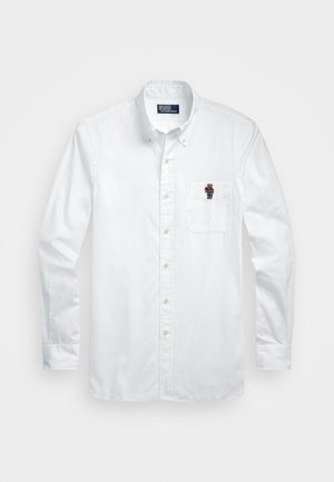 CUSTOM FIT POLO BEAR POPLIN SHIRT - Cămașă - white