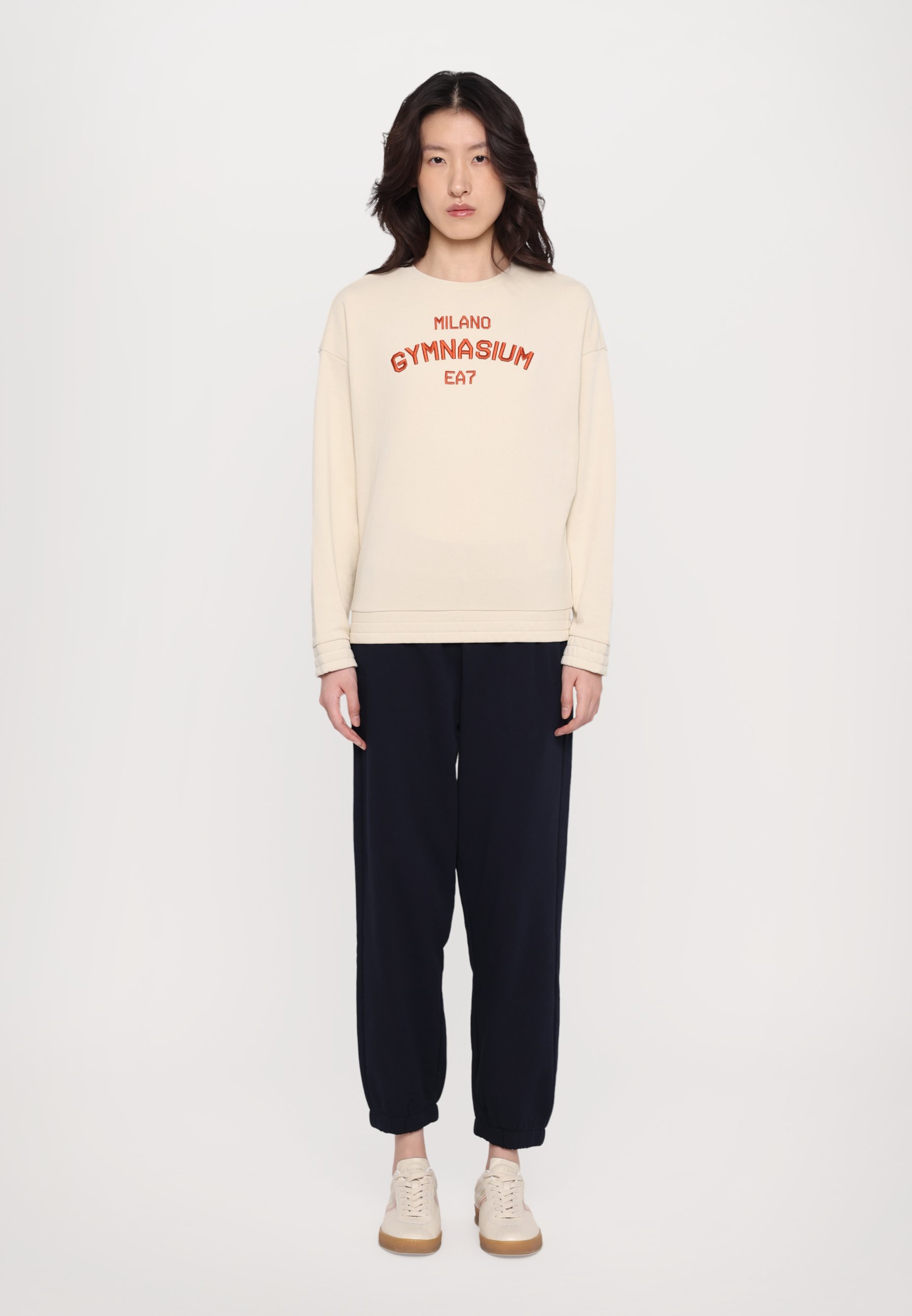 EA7 Emporio Armani TRACKSUIT SET Sweatshirt almond milk/blue