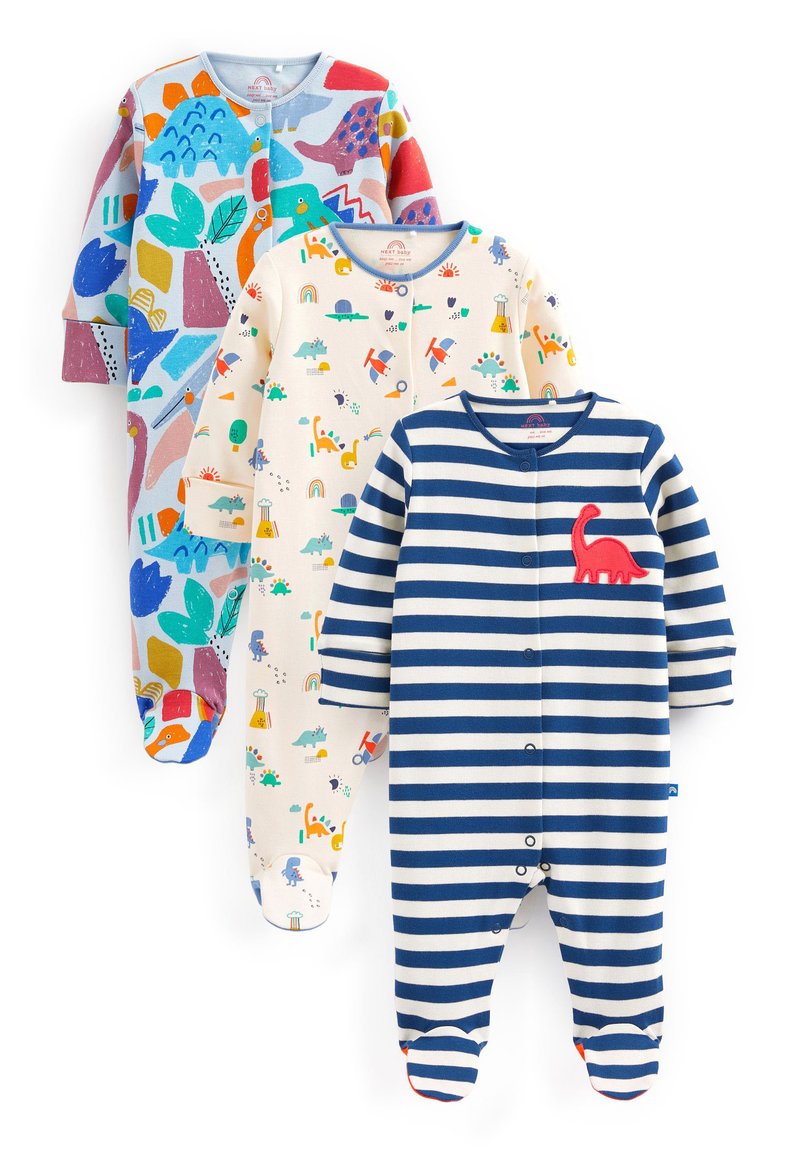 Next BABY FOOTED SLEEPSUIT 3 PACK Pyjama blue/bleu marine ZALANDO.FR