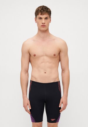 MENS TECH PANEL JAMMER - Swimming trunks - black/coral sands