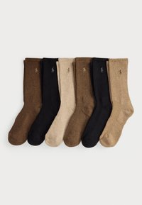 COTTON-BLEND CREW SOCK 6-PACK - Socks - brown