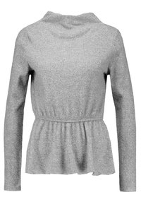 YAS Stickad tröja - mottled light grey
