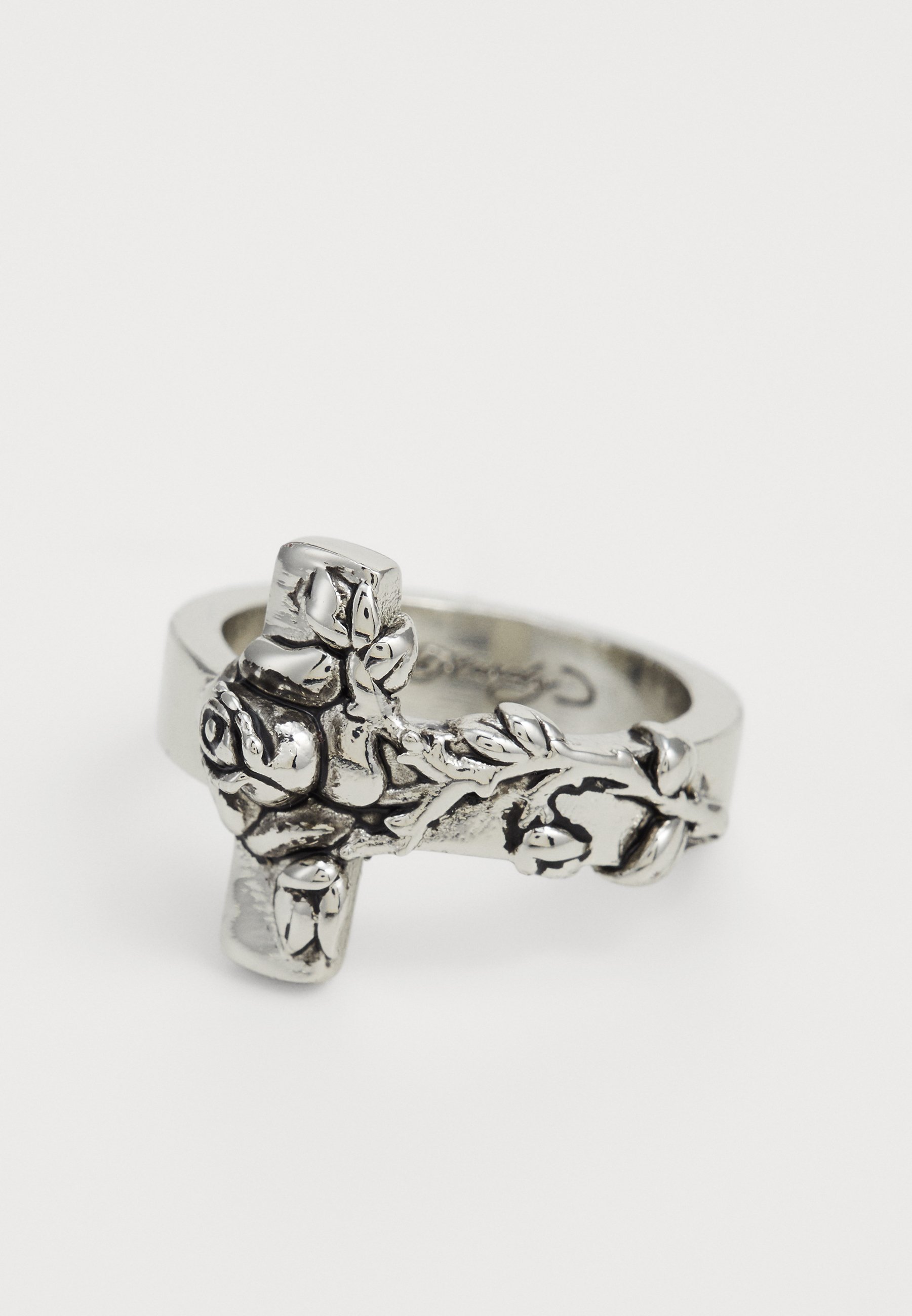 Ed Hardy CROSS & ROSE THORN CUSTOMリング Ed Hardy CROSS & ROSE THORN CUSTOM-CAST EM OSSED BAND R