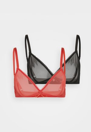 2 PACK - Trīsstūrveida krūšturis - black/red