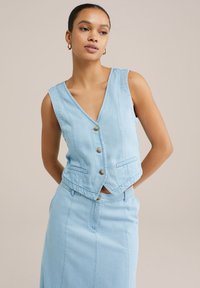WE Fashion - Waistcoat - light blue Thumbnail Image 1