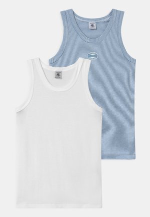 MILLERAIES 2 PACK - Undershirt - white/blue