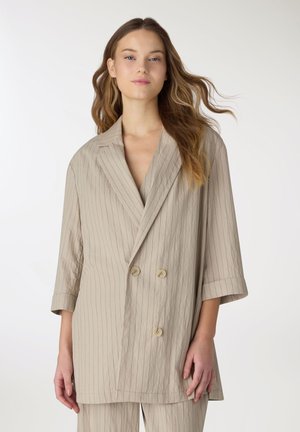 Terranova, GIACCA DOPPIOPETTO A RIGHE - Blazer - var beige