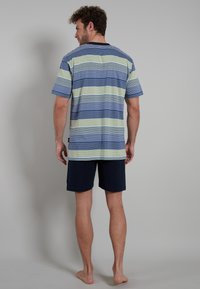 Götzburg SET - Pyjama set - blau hell ringel