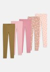 5 PACK - Leggings - light brown/ light pink