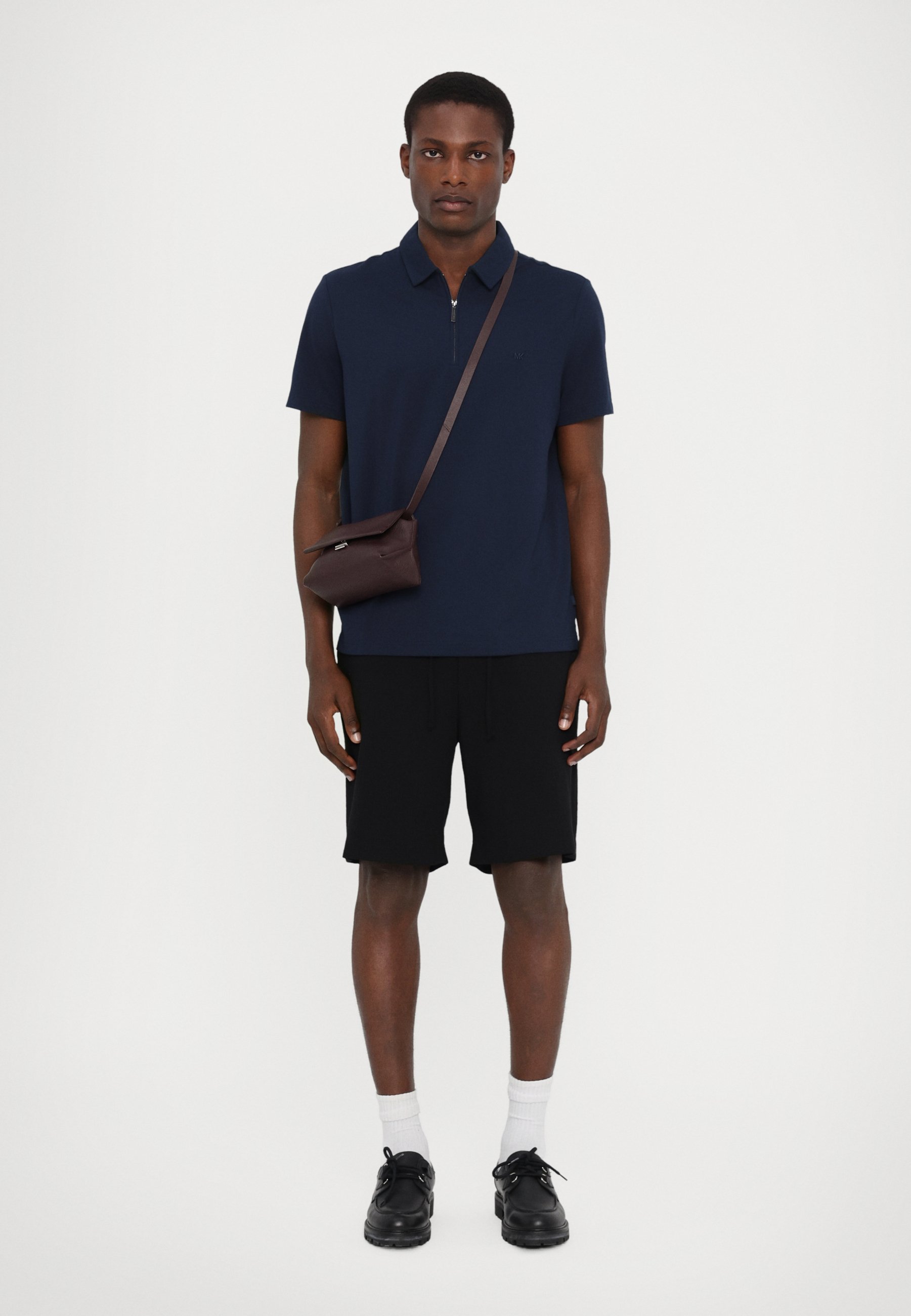 Michael Kors SLEEK ZIP - Polo shirt - midnight/dark blue - Zalando