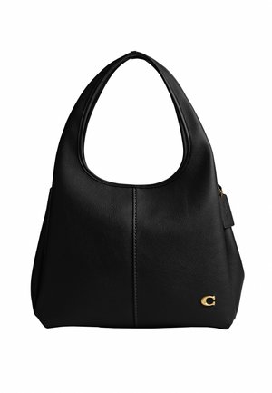 COACH, POLISHED SHOULDER - Handtas - black
