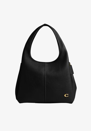 COACH, POLISHED SHOULDER - Handtas - black