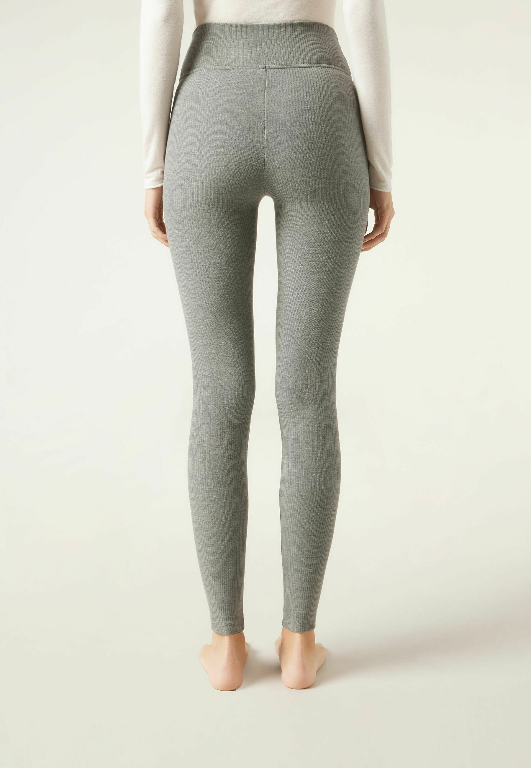 Calzedonia Leggings - - 022f - grigio medio melange/grigio screziato -  Zalando