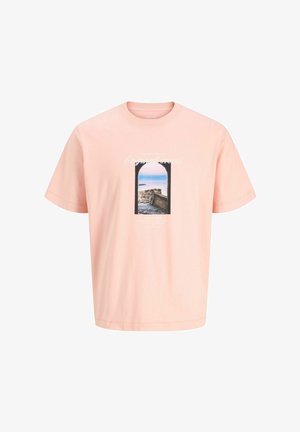 Jack & Jones, T- - T-shirt imprimé - peach melba