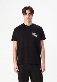 Tommy Jeans FLAG TIGER TEE - Print T-shirt - black