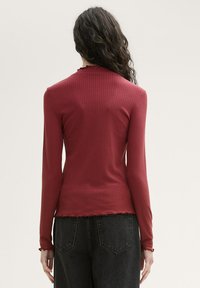 TOM TAILOR DENIM MIT STRUKTUR - Top s dlhým rukávom - deep wine red