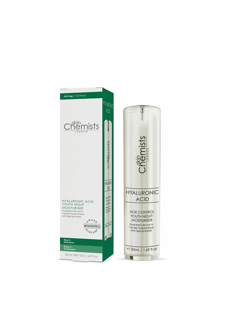 Skin Chemists HYALURONIC ACID AGE CONTROL YOUTH NIGHT MOISTURISER 50ML mleczny