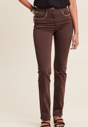 Trousers - marron foncé