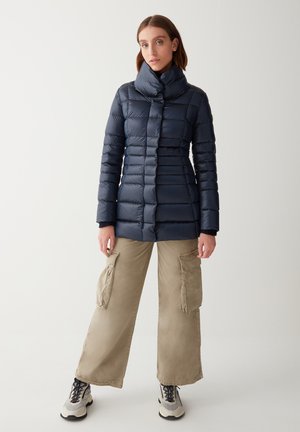 WITH SIDE OPENING - Down coat - dark blue