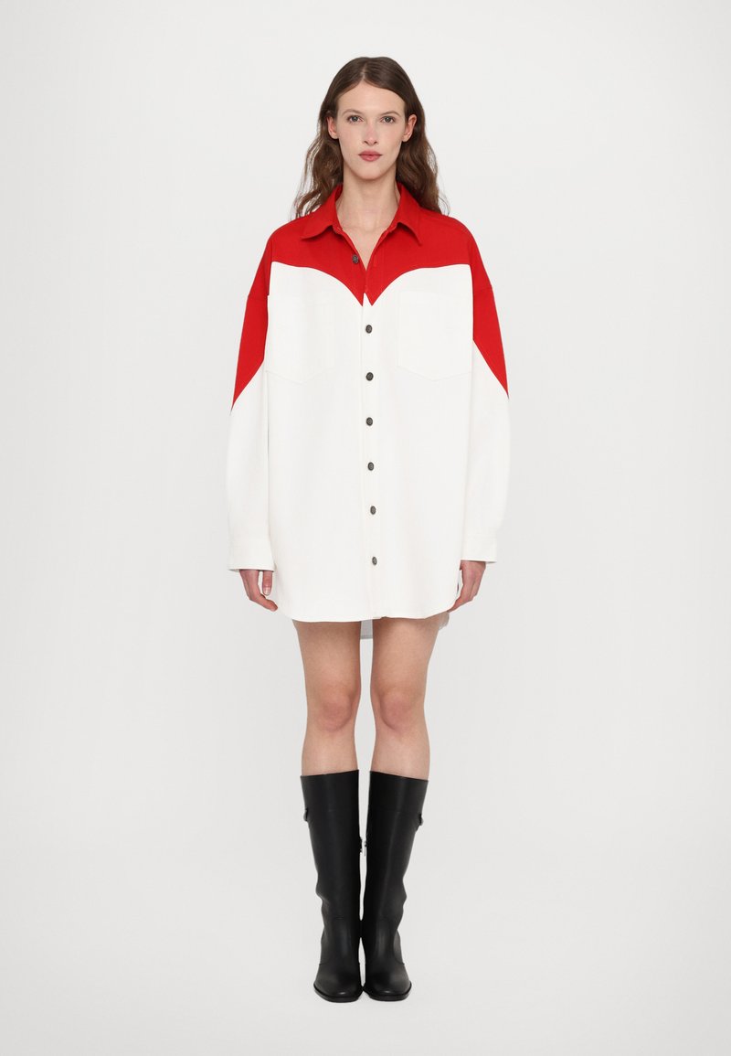 Fiorucci HEART SHIRT DRESS - Abito a camicia - red/white