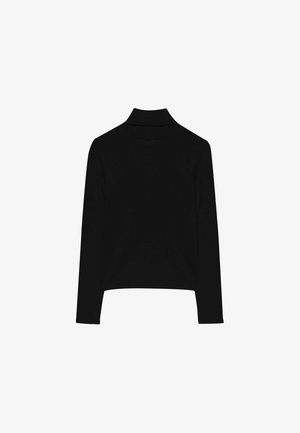 MIT ROLLKRAGEN - T-shirt à manches longues - black