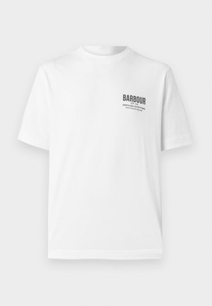 Barbour RELAXED SOUTER - Nyomott mintás póló - white