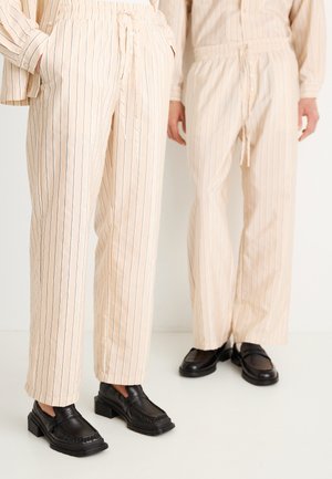 ALBA STRIPE TROUSERS UNISEX - Calças - nude