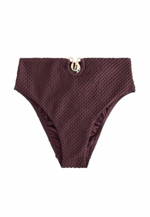 HIGH WAIST FIT - HIGH LEG  - Bikiinide alumine osa - chocolate brown lurex