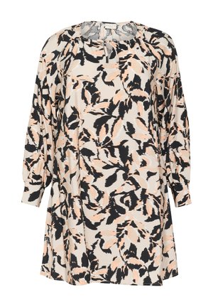 Kaffe Curve, KCPACA - Robe de jour - beige black peach blurry leaf