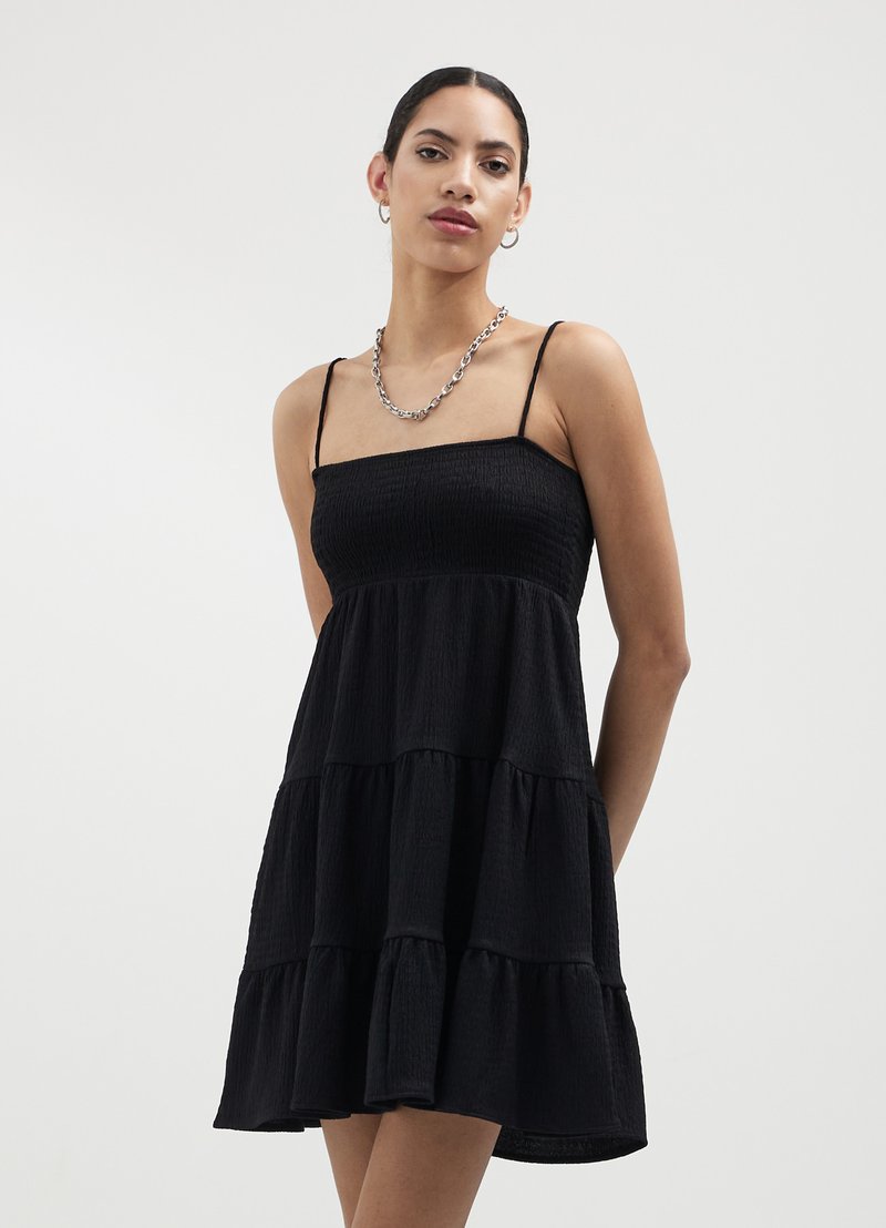 Calliope FASCIA PUNTO SMOCK  - Vestito casual - nero