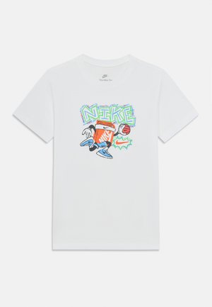 TEE BOXY HOOPS UNISEX - Apdrukāts T-krekls - white