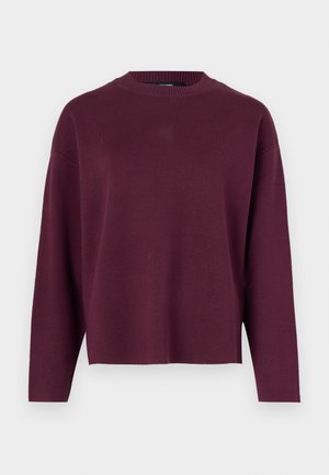Vero Moda VMSILJE O-NECK BOXY - Strickpullover - winetasting