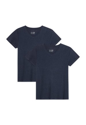 V-NECK 2-PACK - T-shirt - bas - dark navy