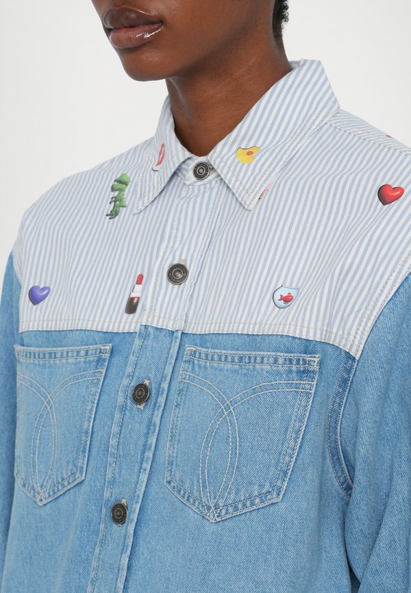 STRIPED CHARM PRINT SHIRT - Button-down blouse3