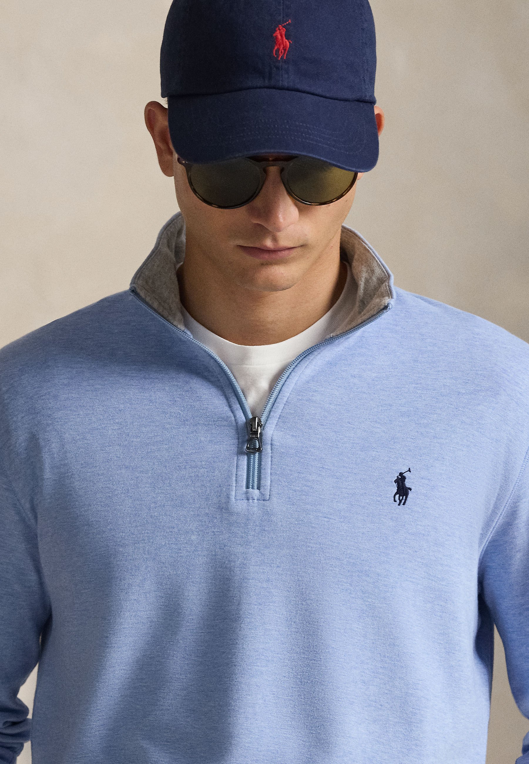 Polo Ralph Lauren LONG SLEEVE - Sweatshirt - isle heather/light
