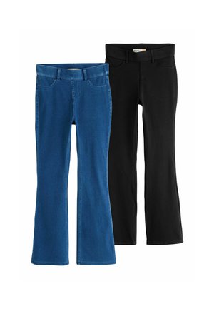 Next, TALL FIT - FULL LENGTH JERSEY DENIM BOOTCUT LEGGINGS 2 PACK  . - Leggings - black dark blue