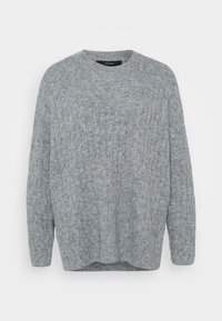 VMELYA O NECK LONG - Pulóver - medium grey melange