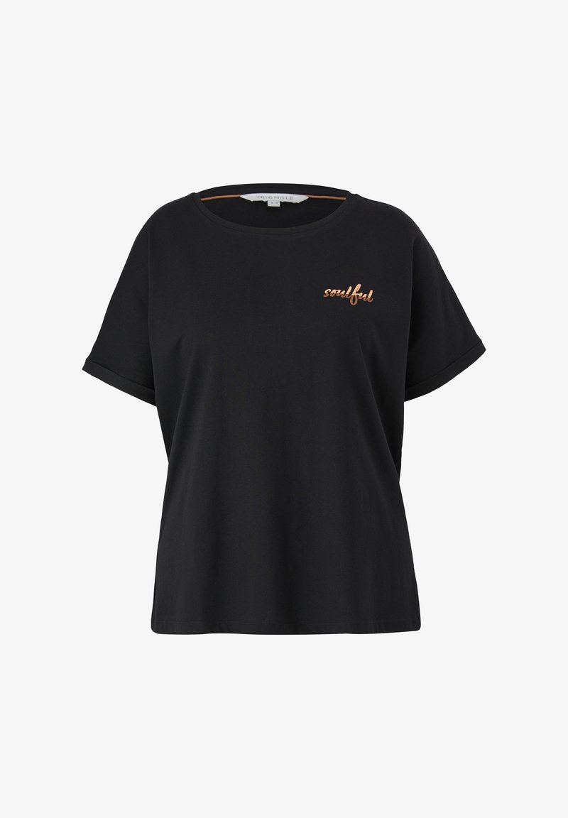 Triangle MIT STICKEREI - Základné tričko - schwarz