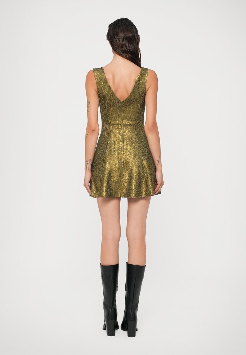 Golden Glitter Dress online | Dresses | ZALANDO