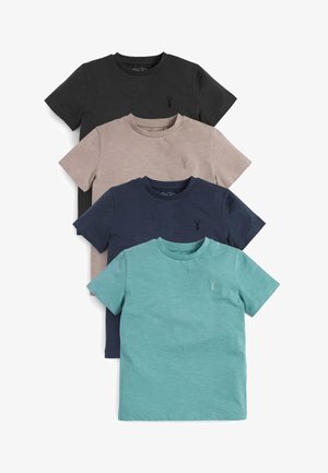 4 PACK SHORT SLEEVE - Basic T-shirt - mineral green cement
